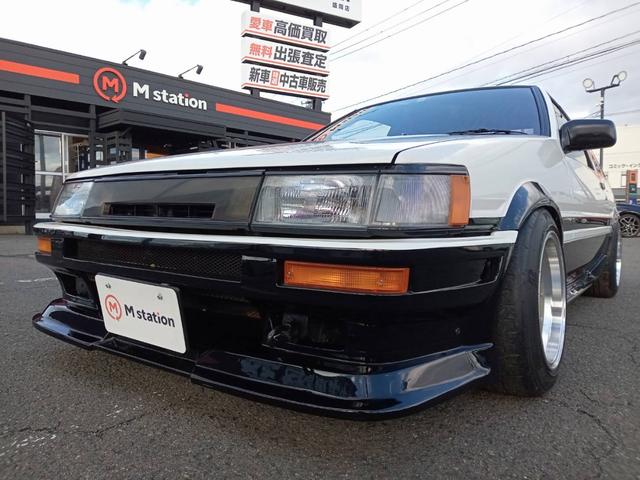 カローラレビン ＧＴ　ＡＰＥＸ　白黒全塗装　タイベル交換済　社外フルエアロ　５次元マフラー　ＢＬＩＴＺ車高調　ＡＰＥＸエアクリ　社外Ｆタワーバー　ビートラッシュＲタワーバー　社外ステアリング　レカロ製セミバケ　トスコ１４インチＡＷ（18枚目）