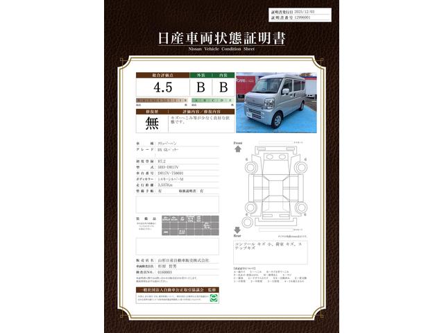車両状態評価書