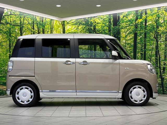 ムーヴキャンバス Ｇメイクアップ　ＳＡＩＩＩ　４ＷＤ　両側電動ドア　純正８型ナビ　バックカメラ　衝突軽減装置　禁煙車　２トーンカラー　クリアランスソナー　スマートキー　ＬＥＤヘッド＆フォグ　ＥＴＣ　オートハイビーム　誤発進抑制機能　先行車発進告知（61枚目）