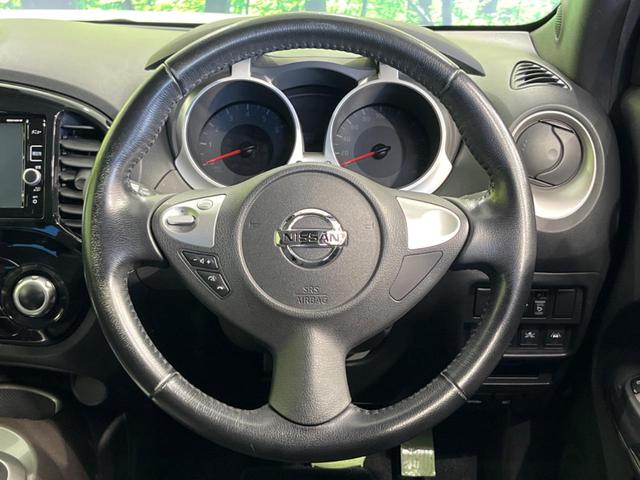 ジューク 15RX Vセレクション 純正ナビ 全周囲カメラ 衝突軽減装置 禁煙車 ドラレコ スマートキー HIDヘッド ETC 車線逸脱警報 オートライト オートエアコン Bluetooth CD DVD再生 フルセグ 純正AW(11枚目)