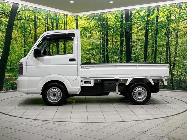 キャリイトラック KCエアコン・パワステ 4WD 5MT 衝突軽減装置 禁煙車 クリアランスソナー オートハイビーム 誤発進抑制機能 車線逸脱警報 先行車発進告知 オートライト ヘッドライトレベライザー AM FM再生 3方開荷台(30枚目)