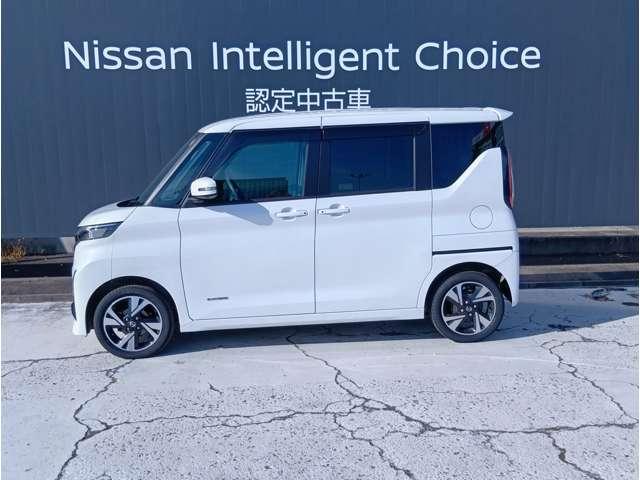 ルークス 660 ハイウェイスターGターボ プロパイロット エディショ 追従クルコン 1オーナー LED 禁煙 インテリキー アイドリングストップ 整備記録簿 エアコン 4WD アルミ ETC ABS ドラレコ サイドカメラ パワーステアリング メモリーナビ 寒冷地仕(6枚目)