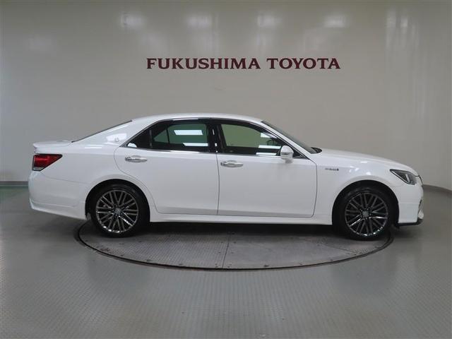 クラウンハイブリッド アスリートS Four 4WD フルセグ メモリーナビ DVD再生 ミュージックプレイヤー接続可 バックカメラ 衝突被害軽減システム ETC ドラレコ LEDヘッドランプ 記録簿 アイドリングストップ(3枚目)