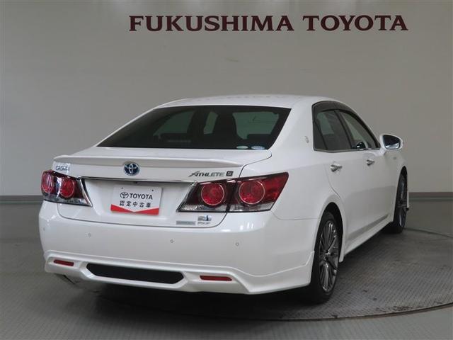 クラウンハイブリッド アスリートS Four 4WD フルセグ メモリーナビ DVD再生 ミュージックプレイヤー接続可 バックカメラ 衝突被害軽減システム ETC ドラレコ LEDヘッドランプ 記録簿 アイドリングストップ(4枚目)