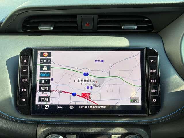 日産オリジナルナビゲーション（ＭＭ３２１Ｄ-Ｌ）装着車♪イ９インチの大画面なので地図が大きく見え、操作性を高めます☆フルセグＴＶに加え、ＣＤ、ＤＶＤ、Ｂｌｕｅｔｏｏｔｈ接続も可能です◎