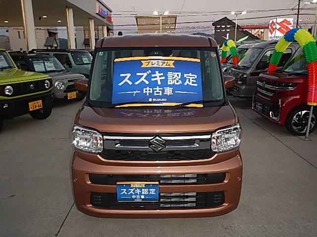 スペーシア ＨＹＢＲＩＤ　Ｘ　４ＷＤ　全方位カメラ　スズキコネクト通信機　バックカメラ　オートライト　Ｂｌｕｅｔｏｏｔｈ　スライドドア　純正ナビ　プッシュスタート　シートヒーター　オートエアコン　スズキセーフティーサポート　４ＷＤ　横滑り防止機能（2枚目）