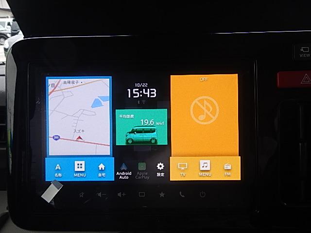 スペーシア ＨＹＢＲＩＤ　Ｘ　４ＷＤ　全方位カメラ　ナビ　スズキコネクト通信機　オートライト　バックカメラ　Ｂｌｕｅｔｏｏｔｈ　スライドドア　純正ナビ　プッシュスタート　シートヒーター　オートエアコン　スズキセーフティーサポート　４ＷＤ　衝突被害軽減システム（9枚目）