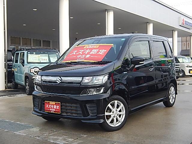 ワゴンＲ ＨＹＢＲＩＤ　ＦＺ　４ＷＤ　モニターオーディオ　オートライト　Ｂｌｕｅｔｏｏｔｈ　プッシュスタート　シートヒーター　４ＷＤ　スズキセーフティーサポート　４ＷＤ　アイドリングストップ　横滑り防止機能　衝突安全ボディ　盗難防止システム（3枚目）