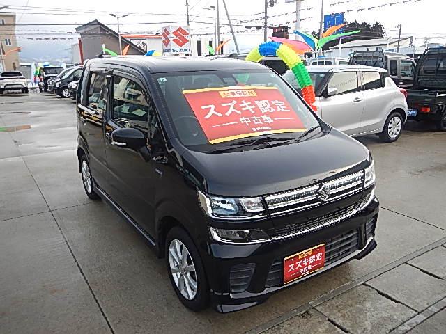 ワゴンＲ ＨＹＢＲＩＤ　ＦＺ　４ＷＤ　モニターオーディオ　オートライト　Ｂｌｕｅｔｏｏｔｈ　プッシュスタート　シートヒーター　４ＷＤ　スズキセーフティーサポート　４ＷＤ　アイドリングストップ　横滑り防止機能　衝突安全ボディ　盗難防止システム（5枚目）