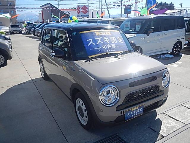 アルトラパンＬＣ ＬＣ　ＨＹＢＲＩＤ　Ｘ　６型　４ＷＤ　オーディオレス　オートライト　プッシュスタート　シートヒーター　オートエアコン　スズキセーフティーサポート　４ＷＤ　アイドリングストップ　横滑り防止機能　衝突安全ボディ　盗難防止システム（5枚目）
