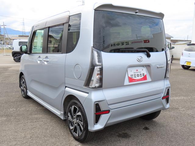 タント カスタムＸ　２ＷＤ　ＣＶＴ　６６０ｃｃ　両側電動スライドドア　衝突被害軽減ブレーキ　横滑り防止装置　ＡＢＳ　アイドリングストップ　プッシュボタンスタート　前席シートヒーター　ベンチシート　シートバックテーブル（6枚目）