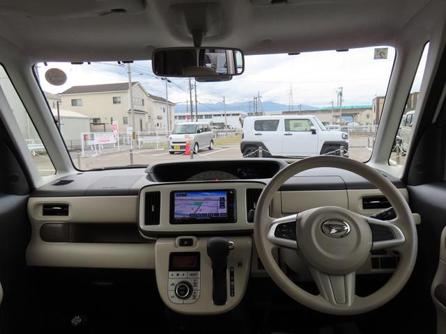 ムーヴキャンバス Ｘリミテッドメイクアップ　ＳＡＩＩ　２ＷＤ　ＣＶＴ　６６０ｃｃ　ナビ　フルセグＴＶ　両側電動スライドドア　衝突被害軽減ブレーキ　横滑り防止装置　ＡＢＳ　アイドリングストップ　プッシュボタンスタート　オートエアコン　ワンオーナー車（12枚目）