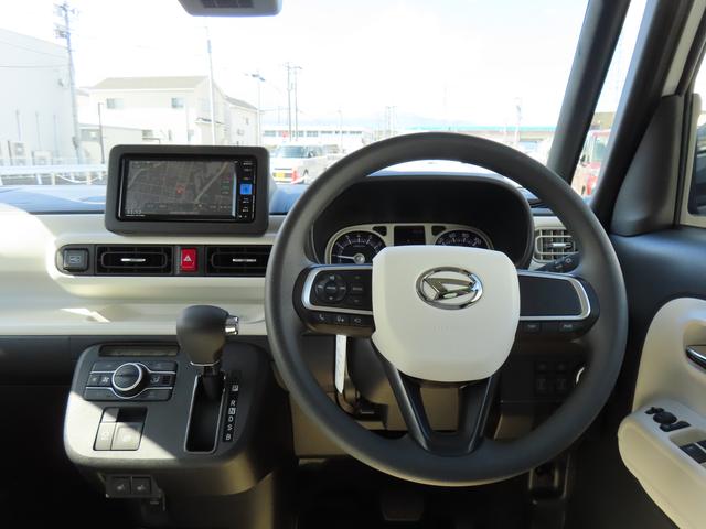 ムーヴキャンバス ストライプスＧ　４ＷＤ　ＣＶＴ　６６０ｃｃ　ナビ　両側電動スライドドア　衝突被害軽減ブレーキ　横滑り防止装置　ＡＢＳ　アイドリングストップ　プッシュボタンスタート　オートエアコン　ベンチシート　ホットカップホルダー（15枚目）