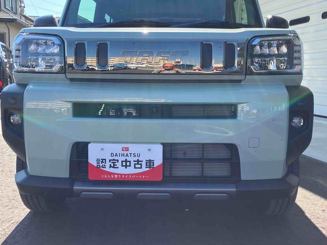 タフト Ｇターボ　ダーククロムベンチャー　２ＷＤ　ＣＶＴ　６６０ｃｃ　ナビ　ドライブレコーダー　全方位モニター　シートヒーター　衝突被害軽減ブレーキ　横滑り防止装置　ＡＢＳ　アイドリングストップ　プッシュボタンスタート　スカイフィールトップ（21枚目）