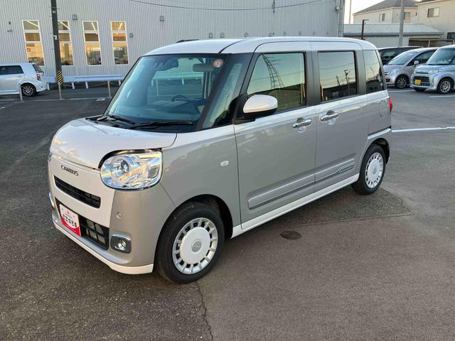 ムーヴキャンバス ストライプスＧ　２ＷＤ　ＣＶＴ　６６０ｃｃ　衝突被害軽減ブレーキ　横滑り防止装置　ＡＢＳ　アイドリングストップ　プッシュボタンスタート　両側電動スライドドア　ディスプレイオーディオ　バックモニター　シートヒーター（10枚目）