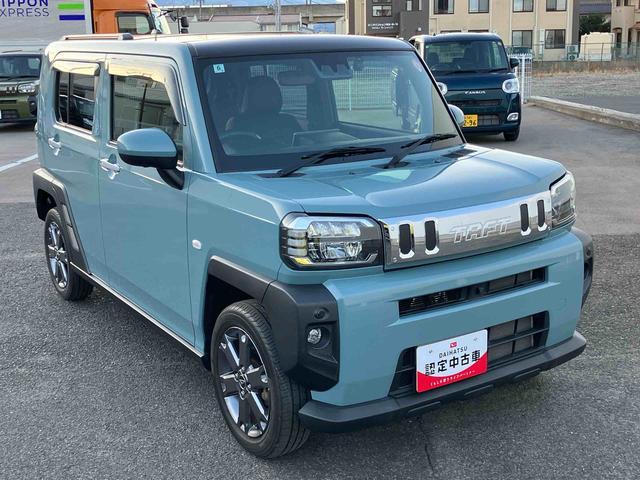 タフト Ｇターボ　４ＷＤ　ドラレコ付車　６６０ｃｃ　ＣＶＴ　スカイフィールトップ　ナビ　全方位モニター　ドライブレコーダー　クルーズコントロール　衝突被害軽減ブレーキ　横滑り防止装置　ＡＢＳ　アイドリングストップ　プッシュボタンスタート（2枚目）