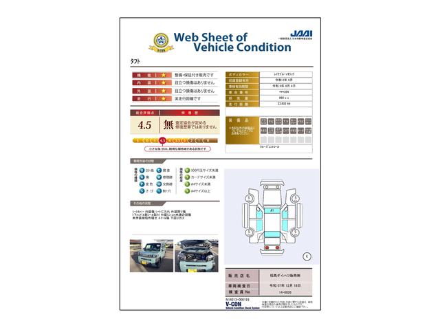 車両状態評価書