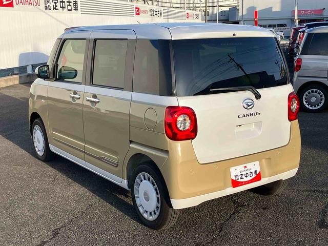 ムーヴキャンバス ストライプスＧ　２ＷＤ　ＣＶＴ　６６０ｃｃ　ナビ　全方位モニター　ドライブレコーダー　両側電動スライドドア　衝突被害軽減ブレーキ　横滑り防止装置　ＡＢＳ　アイドリングストップ　プッシュボタンスタート　シートヒーター（7枚目）