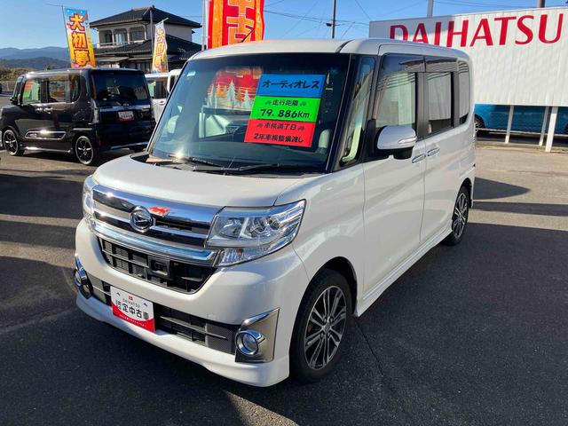 タント カスタムＲＳ　トップエディションＳＡ　ターボ　車検整備付　２ＷＤ　ＣＶＴ　６６０ｃｃ　ターボ　スマートアシスト１　衝突被害軽減ブレーキ　横滑り防止装置　ＡＢＳ　アイドリングストップ　プッシュボタンスタート　両側電動スライドドア　車検整備付　ワンオーナー車（2枚目）