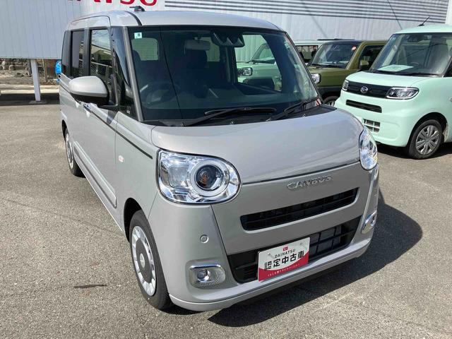 ムーヴキャンバス セオリーＧターボ　２ＷＤ　ＣＶＴ　６６０ｃｃ　ナビ　クルーズコントロール　衝突被害軽減ブレーキ　横滑り防止装置　ＡＢＳ　アイドリングストップ　プッシュボタンスタート　両側電動スライドドア　ホットカップホルダー（9枚目）