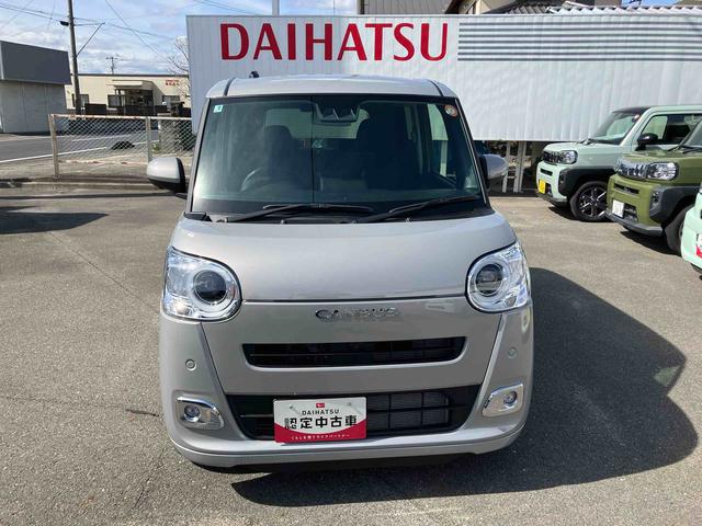 ムーヴキャンバス セオリーＧターボ　２ＷＤ　ＣＶＴ　６６０ｃｃ　ナビ　クルーズコントロール　衝突被害軽減ブレーキ　横滑り防止装置　ＡＢＳ　アイドリングストップ　プッシュボタンスタート　両側電動スライドドア　ホットカップホルダー（10枚目）