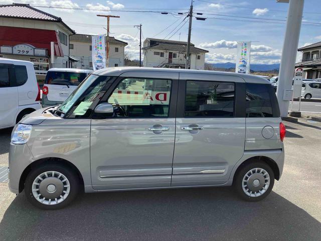 ムーヴキャンバス セオリーＧターボ　２ＷＤ　ＣＶＴ　６６０ｃｃ　ナビ　クルーズコントロール　衝突被害軽減ブレーキ　横滑り防止装置　ＡＢＳ　アイドリングストップ　プッシュボタンスタート　両側電動スライドドア　ホットカップホルダー（76枚目）