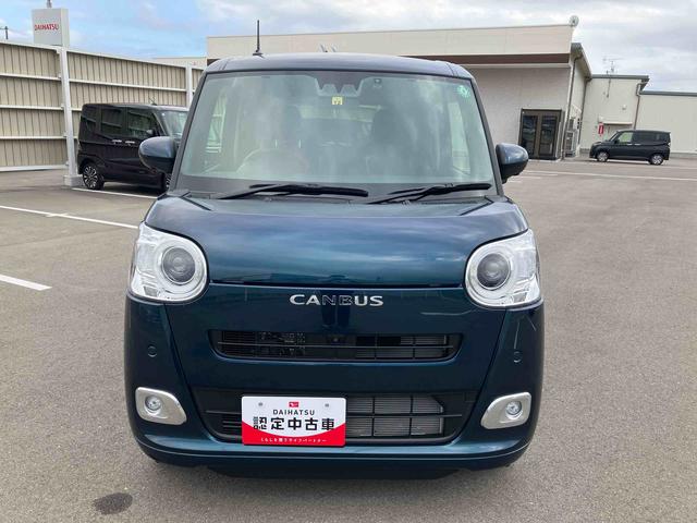 ムーヴキャンバス セオリーＧターボ　４ＷＤ　ＣＶＴ　６６０ｃｃ　ナビ　ドラレコ　全方位モニター　両側電動スライドドア　衝突被害軽減ブレーキ　横滑り防止装置　ＡＢＳ　アイドリングストップ　プッシュボタンスタート　車検整備付　ワンオーナー車（5枚目）