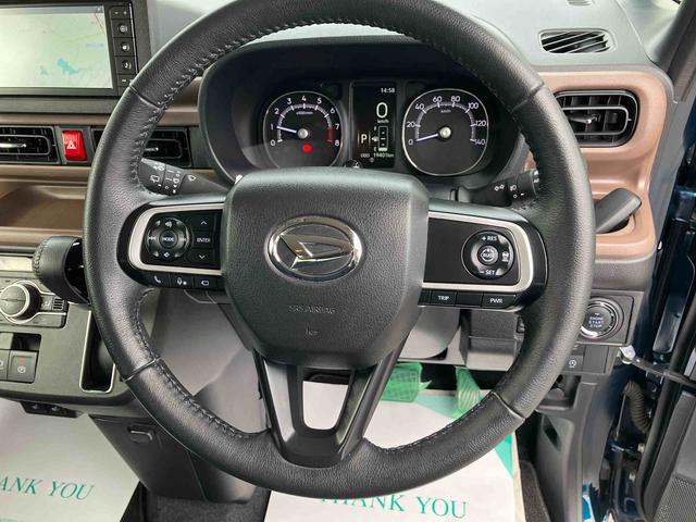 ムーヴキャンバス セオリーＧターボ　４ＷＤ　ＣＶＴ　６６０ｃｃ　ナビ　ドラレコ　全方位モニター　両側電動スライドドア　衝突被害軽減ブレーキ　横滑り防止装置　ＡＢＳ　アイドリングストップ　プッシュボタンスタート　車検整備付　ワンオーナー車（19枚目）