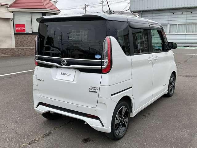 ルークス ハイウェイスター　Ｇターボプロパイロットエディション　４ＷＤ　衝突軽減　ワイドナビ　３６０°モニター　アイドリングストップ　障害物センサー　車線逸脱警報　シートヒーター　ドラレコ　フルセグＴＶ　ＤＶＤ再生　両側電動スライドドア　ＬＥＤライト　ワンオーナ－（3枚目）