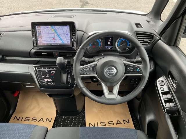 ルークス ハイウェイスター　Ｇターボプロパイロットエディション　４ＷＤ　衝突軽減　ワイドナビ　３６０°モニター　アイドリングストップ　障害物センサー　車線逸脱警報　シートヒーター　ドラレコ　フルセグＴＶ　ＤＶＤ再生　両側電動スライドドア　ＬＥＤライト　ワンオーナ－（4枚目）