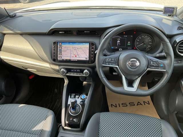 キックス １．２　Ｘ　（ｅ－ＰＯＷＥＲ）　プロパイロット　ワイドナビ　３６０°モニター　障害物センサー　スマートミラー　車線逸脱警報　ドラレコ　ＥＴＣ　フルセグＴＶ　ＤＶＤ再生　インテリキ－　ＬＥＤライト　アルミ　ワンオーナー　横滑り防止装置（4枚目）