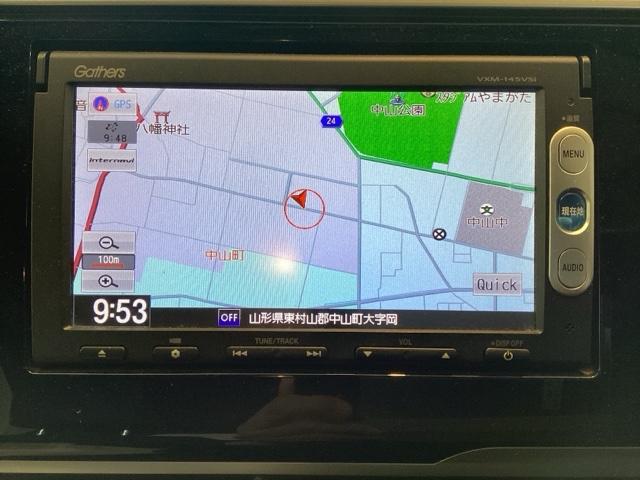 フィットハイブリッド Ｌパッケージ　光触媒抗菌消臭施工済　ナビ　ＥＴＣ　ＥＣＯモード　運転席エアバッグ　両席エアバック　スマートキー　ＬＥＤライト　１セグＴＶ　キーフリ　オートクルーズ付　ＤＶＤ　セキュリティ　横滑防止装置　ＡＢＳ（5枚目）