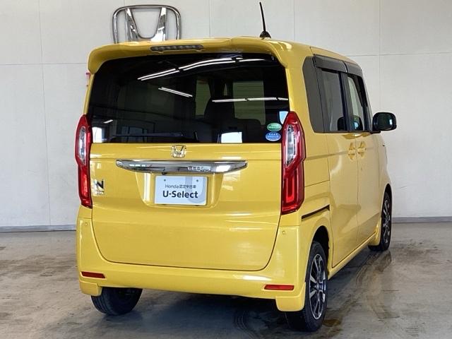 Ｎ－ＢＯＸ Ｇ・Ｌターボホンダセンシング　光触媒抗菌消臭施工済　エンジンスターター　ナビ　シートヒーター　ＭＴモード　ＥＴＣ　Ｗ電動ドア　リアカメラ　衝突軽減ブレーキ　クルコン　地デジ　フルタイム４ＷＤ　ＬＥＤライト　ＵＳＢ　パワーウィンドウ（3枚目）