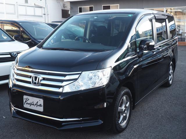 ステップワゴン 後期　Ｇ　Ｅセレクション　純正９型ナビ　ＡＬＰＩＮＥモニター　電動ドア　スマートキー　８人乗り　社外１５インチアルミ　地デジＴＶ　Ｂｌｕｅｔｏｏｔｈ　ＣＤ録音　ＤＶＤ　ＳＤ　ＵＳＢ　バックカメラ　ＥＴＣ　クルコン　横滑り防止　ｉ－ＳＴＯＰ　関東１オーナー　禁煙車（7枚目）