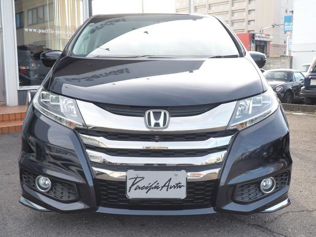 オデッセイ アブソルート　純正ナビ　フリップダウンモニター　両側電動ドア　７人　スマートキー　ハーフレザーシート　ＬＥＤライト　純正１８インチアルミ　Ｂｌｕｅｔｏｏｔｈ　ＨＤＭＩ　ＵＳＢ　ＤＶＤ　全周囲カメラ　クルコン　衝突軽減ブレーキ　横滑り防止　ＥＴＣ　名古屋仕入　禁煙（2枚目）