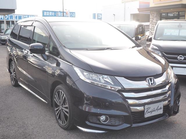 オデッセイ アブソルート　純正ナビ　フリップダウンモニター　両側電動ドア　７人　スマートキー　ハーフレザーシート　ＬＥＤライト　純正１８インチアルミ　Ｂｌｕｅｔｏｏｔｈ　ＨＤＭＩ　ＵＳＢ　ＤＶＤ　全周囲カメラ　クルコン　衝突軽減ブレーキ　横滑り防止　ＥＴＣ　名古屋仕入　禁煙（6枚目）