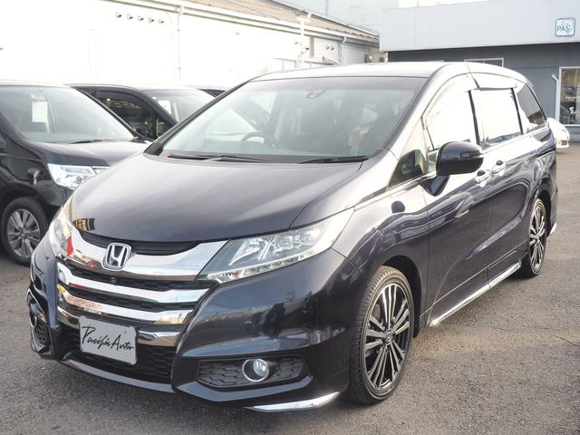 オデッセイ アブソルート　純正ナビ　フリップダウンモニター　両側電動ドア　７人　スマートキー　ハーフレザーシート　ＬＥＤライト　純正１８インチアルミ　Ｂｌｕｅｔｏｏｔｈ　ＨＤＭＩ　ＵＳＢ　ＤＶＤ　全周囲カメラ　クルコン　衝突軽減ブレーキ　横滑り防止　ＥＴＣ　名古屋仕入　禁煙（7枚目）