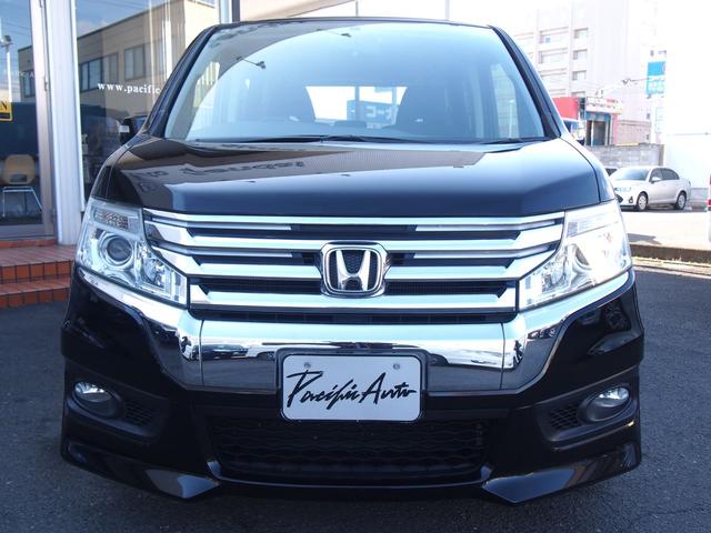 ステップワゴンスパーダ 後期型　パワーエディション　９型ナビ　ＡＬＰＩＮＥモニター　両側電動ドア　８人乗り　スマートキー　ＨＩＤ　純正１６インチアルミ　革巻ハンドル　ＣＤ録音　ＤＶＤ　ＵＳＢ　ＳＤオーディオ　バックカメラ　ＥＴＣ　横滑り防止ＶＳＡ　ｉ－ＳＴＯＰ　関東１オーナー　禁煙車（2枚目）