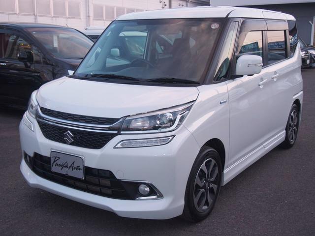 ソリオバンディット ハイブリッドMV 地デジSDナビ 全方位カメラ 両側電動ドア スマートキー LEDライト 15inアルミ シートヒーター Appleカープレイ Bluetooth DVD USB クルコン 横滑り防止 衝突軽減ブレーキ レーンアシスト ETC 1オーナー 禁煙車(7枚目)