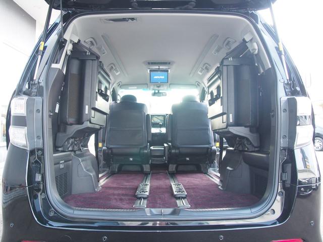 ヴェルファイア 後期　ＺゴールデンアイズＩＩ　９型ナビ　ＡＬＰＩＮＥモニター　オイル消費対策済　両側電動ドア　電動リアゲート　７人　スマートキー　ＨＩＤ　ハーフレザー　Ｂｌｕｅｔｏｏｔｈ　ＤＶＤ　ＣＤ　バックカメラ　コーナーセンサー　リアヒーター　横滑り防止　エンスタ　ＥＴＣ（15枚目）