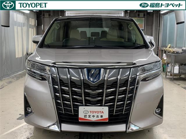 アルファードハイブリッド X 4WD フルセグ メモリーナビ DVD再生 バックカメラ 衝突被害軽減システム ETC ドラレコ 両側電動スライド LEDヘッドランプ 乗車定員7人 3列シート ワンオーナー(2枚目)