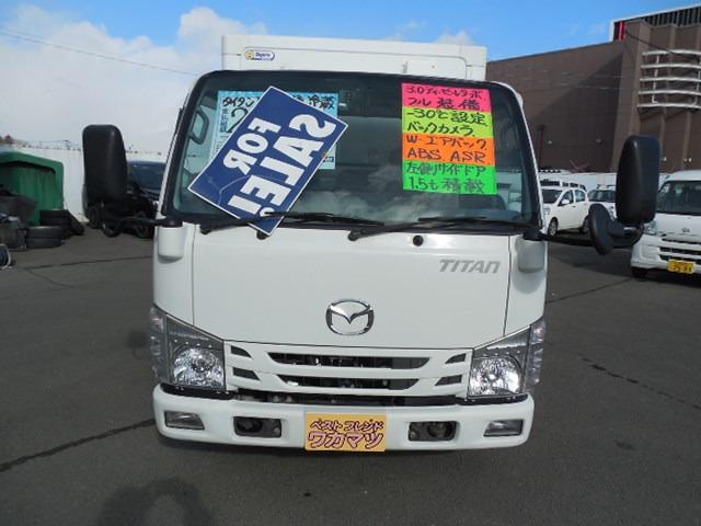 タイタントラック 　１．５ｔ冷凍冷蔵車　３０ＤＥ－ＴＢ　トープレ製冷凍機－３０℃設定　左サイドドア　スタンバイ付　左側電動格納ミラー　バックカメラ　キーレス　ＥＴＣ　フォグ　ＡＢＳ　ダブルＳＲＳ　アイドリングストップ（5枚目）