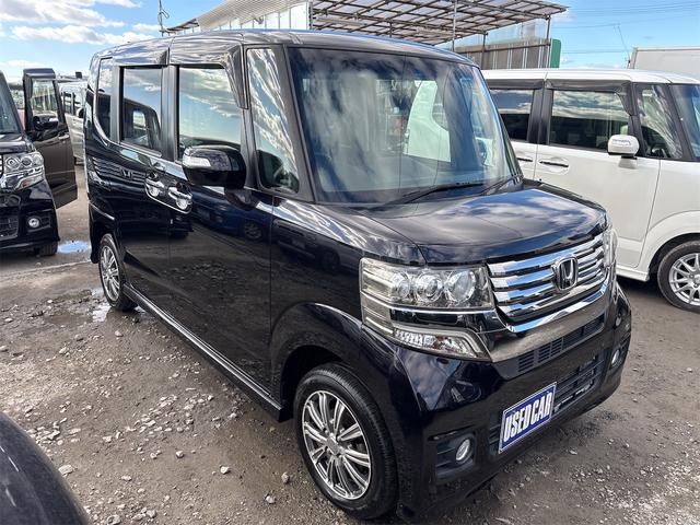 N-BOXカスタム G・Lパッケージ 《4WD》《車検2年》《走行95200キロ》プッシュスタート/スマートキースペアキー//SDナビTVフルセグBluetooth/HIDオートライトフォグ/パワースライドドア/ETC/純正フルエアロ(4枚目)