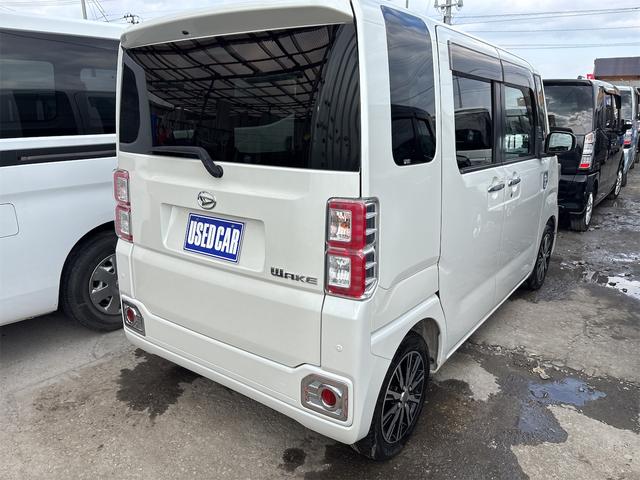 ウェイク GターボSAII 《4WDターボ》《後期モデル》《車検2年》SDナビTVフルセグBluetooth/衝突軽減ブレーキシステム/革巻きステアリング/シートヒーター/両側パワースライドドア/Pスタート/スマートキー/ETC(7枚目)