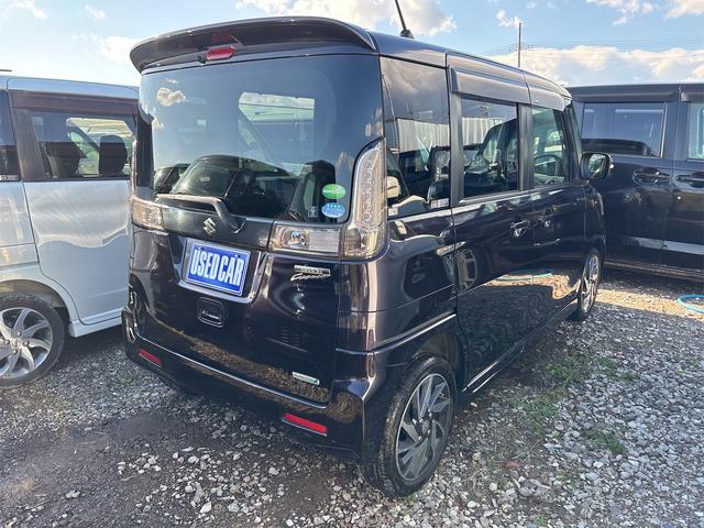 スペーシアカスタム TS 《4WDターボ》《車検2年》純正エアロ15インチAW/衝突軽減ブレーキ/革巻きステアリング/シートヒーター/両側パワースライドドア/プッシュスタート/スマートキースペアキー/HIDオートライトフォグ(6枚目)