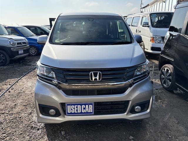 Ｎ－ＷＧＮカスタム Ｇ・ターボパッケージ　《ターボ》《車検２年》純正フルエアロ１４インチＡＷ／純正ナビＴＶ／Ｂｌｕｅｔｏｏｔｈハーフレザーシート／革巻きステアリング／プッシュスタート／スマートキー／ＥＴＣ／ＨＩＤオートライトフォグ／（2枚目）