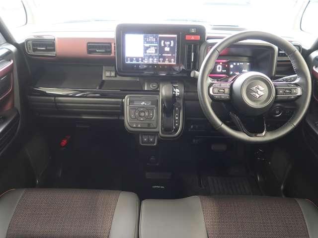 スペーシアカスタム ハイブリッドXSターボ 2WD 全方位カメラ付純正ナビ スズキコネクト対応 禁煙 フルセグTV サーキュレーター 電動パーキングブレーキ 両側電動スライドドア レーダークルーズ LEDヘッドライト 軽自動車 車両状態評価5点(3枚目)