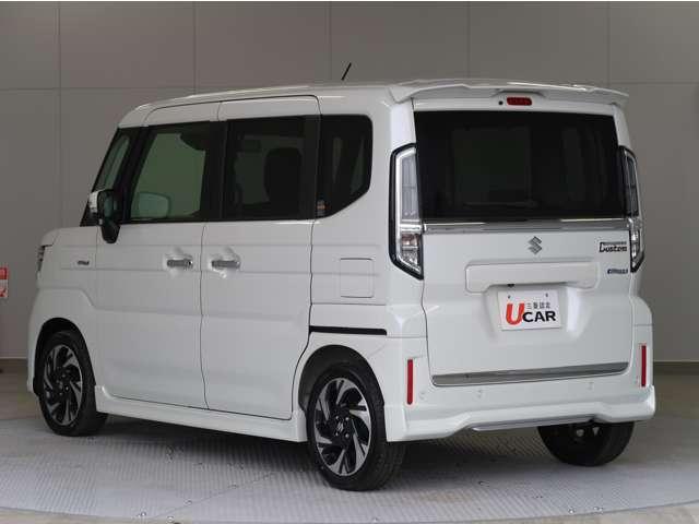 スペーシアカスタム ハイブリッドXSターボ 2WD 全方位カメラ付純正ナビ スズキコネクト対応 禁煙 フルセグTV サーキュレーター 電動パーキングブレーキ 両側電動スライドドア レーダークルーズ LEDヘッドライト 軽自動車 車両状態評価5点(19枚目)