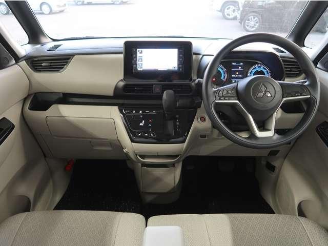 eKスペース G 2WD 禁煙 純正ナビ 両側スライド助手席側電動 リヤサーキュレーター ハンズフリーオートスライド シートヒーター オートハイビーム ワンオーナー スマートキー2個 1年間走行距離無制限三菱中古車保証(2枚目)