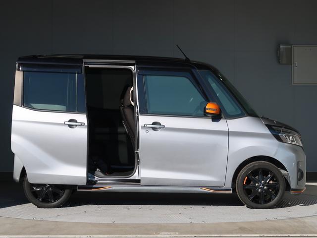 ｅＫスペース アクティブギア　特別仕様車　純正ナビ全方位カメラ　両側電動スライドドア　純正リモコンエンジンスターター　衝突軽減ブレーキ　車線逸脱警報　オートハイビーム　ワンオーナー　シートヒーター　喫煙車　１年間走行距離無制限保証（61枚目）